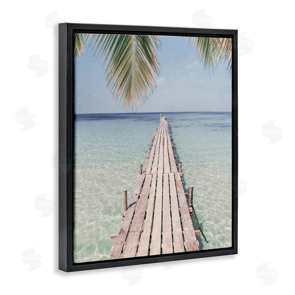 Stupell Industries Sisi And Seb | Tropical Dock On Beach