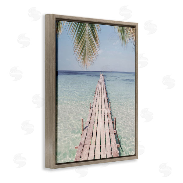 Stupell Industries Sisi And Seb | Tropical Dock On Beach
