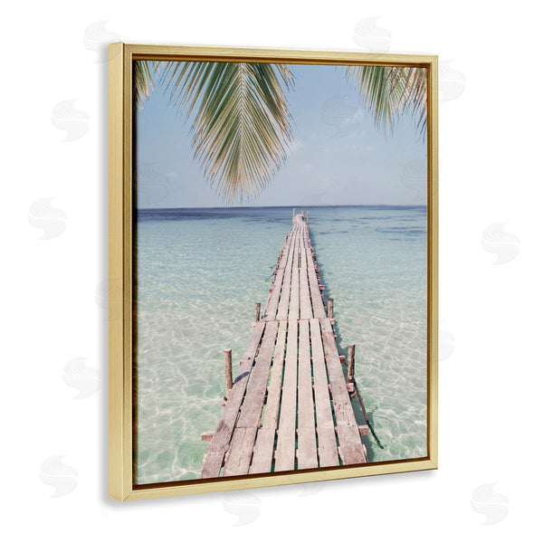 Stupell Industries Sisi And Seb | Tropical Dock On Beach