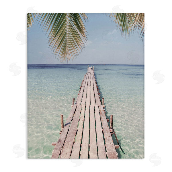 stupell industries Sisi and Seb | Tropical Dock on Beach