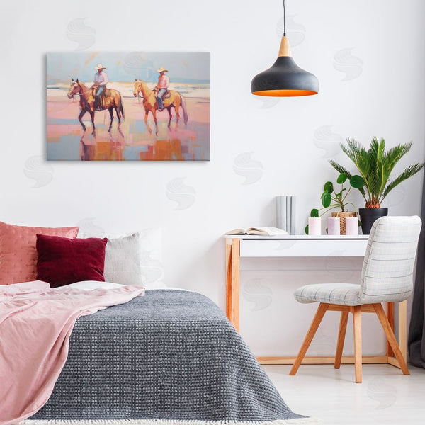 Stupell Industries Sisi And Seb | Two Cowboys In Creek Wall Art