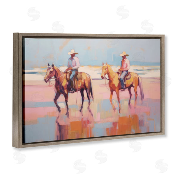 Stupell Industries Sisi And Seb | Two Cowboys In Creek Wall Art