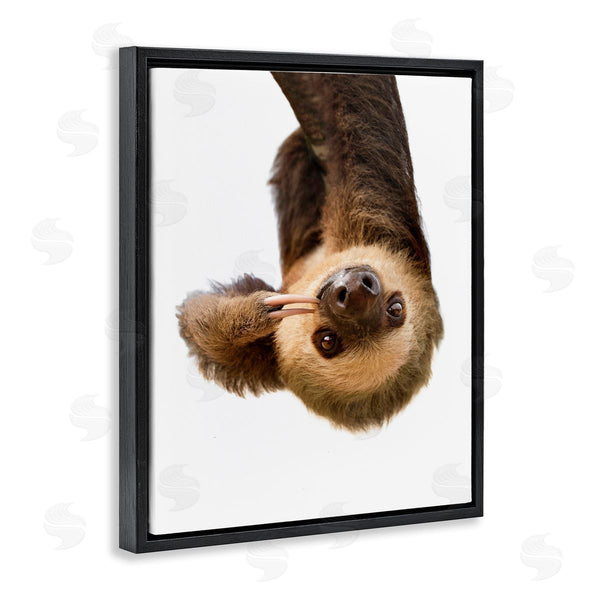 Stupell Industries Sisi And Seb | Upside-down Sloth Portrait Wall Art