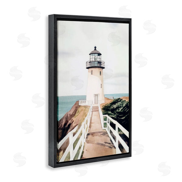 Stupell Industries Sisi And Seb | Watercolor Lighthouse Path