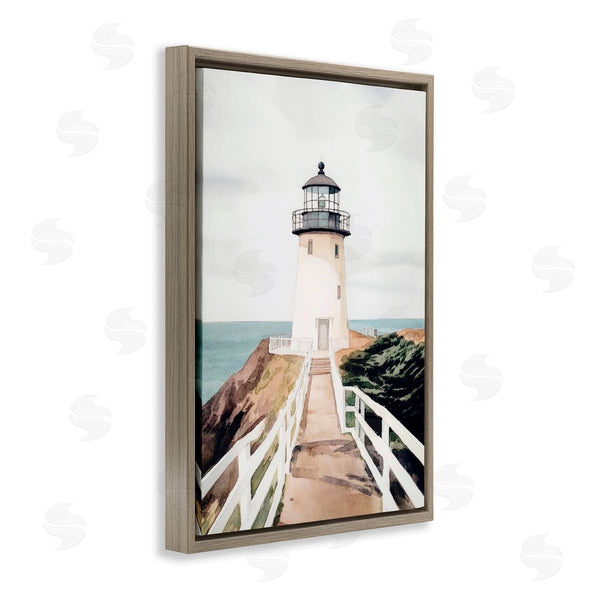 Stupell Industries Sisi And Seb | Watercolor Lighthouse Path