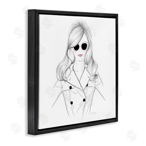Stupell Industries Siya Liu | Fashionable Woman Sunglasses Glam Wall Art