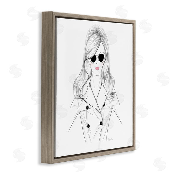 Stupell Industries Siya Liu | Fashionable Woman Sunglasses Glam Wall Art
