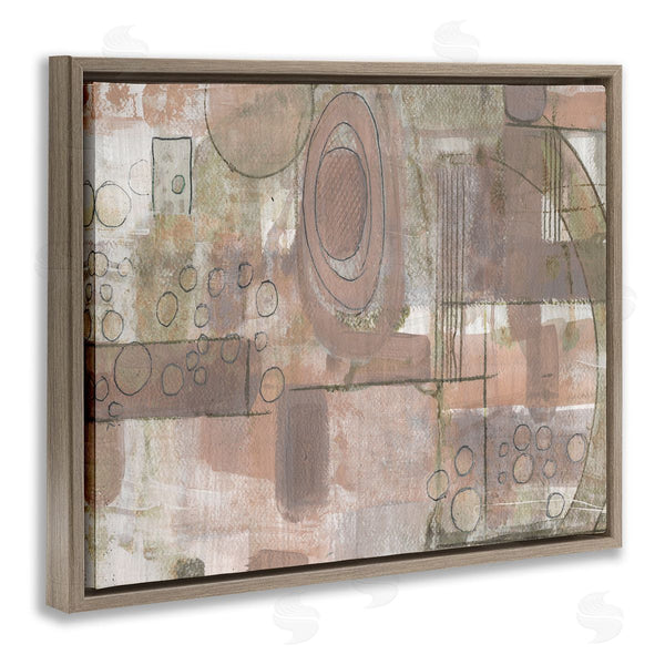 Stupell Industries Smith Haynes | Abstract Linework Green Brown Collage