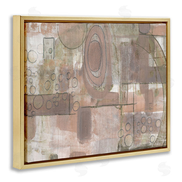 Stupell Industries Smith Haynes | Abstract Linework Green Brown Collage