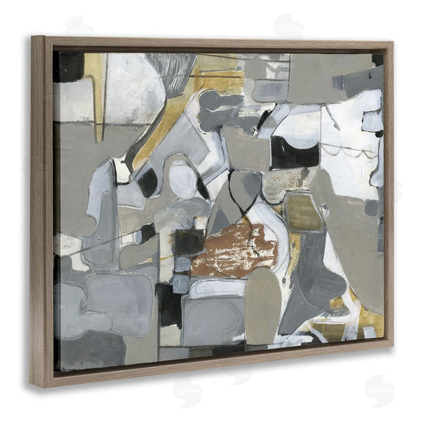 Stupell Industries Smith Haynes | Grey Brown Linework Abstract Shapes