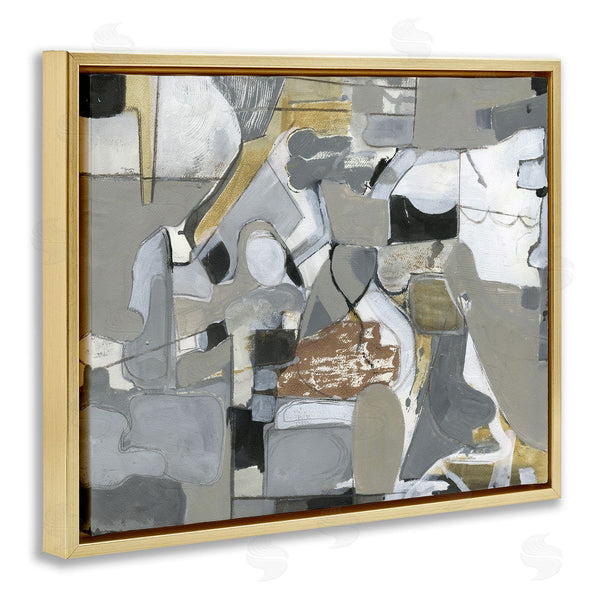 Stupell Industries Smith Haynes | Grey Brown Linework Abstract Shapes
