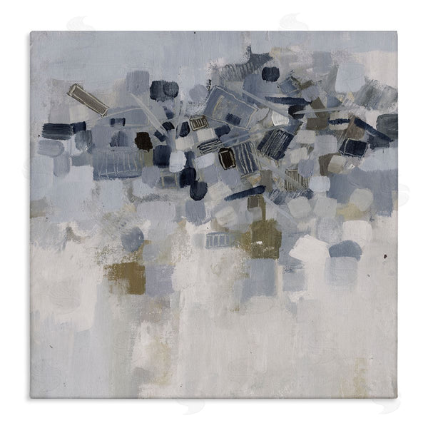 stupell industries Smith Haynes | Soft Blue Abstracted Shapes Detail Wall Art