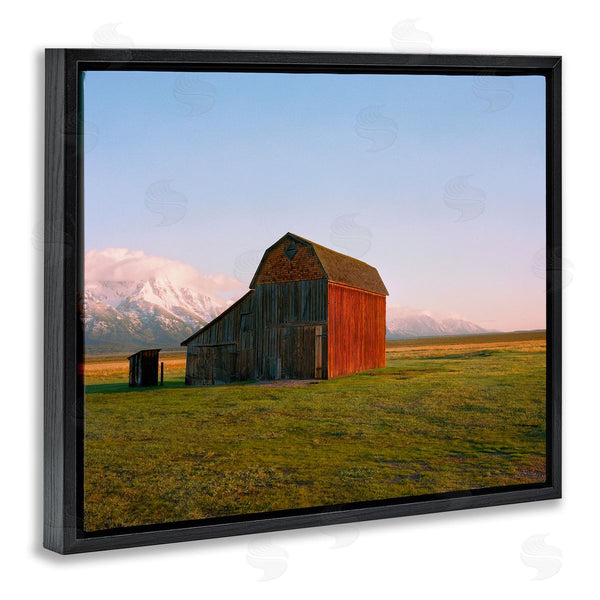 Stupell Industries Sol Rapson | Rural Barn Mountain Range Clear Country Sky Sunset Wall Art