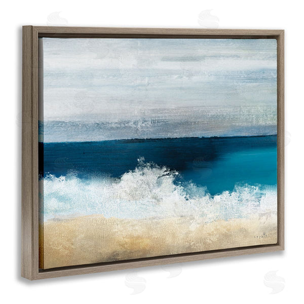 Stupell Industries Sophie 6 | Beach Waves Crashing Foam Panoramic Ocean View Wall Art