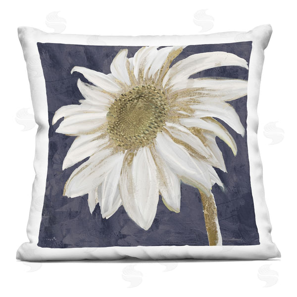stupell industries Sophie 6 | Blooming White Daisy Flower Abstract Glam Detail Printed Throw Pillow