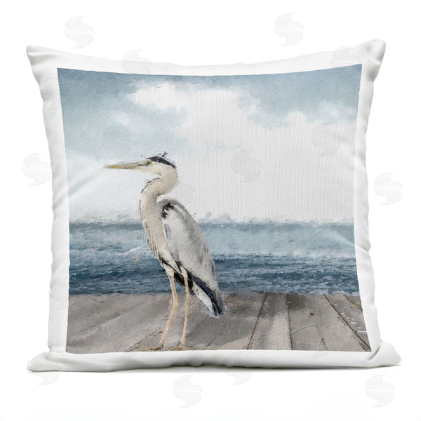 Stupell Industries Sophie 6 | Expressionist Heron On Dock Printed Throw Pillow