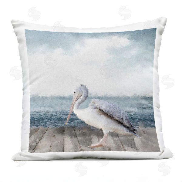 Stupell Industries Sophie 6 | Expressionist Pelican On Dock Printed Throw Pillow