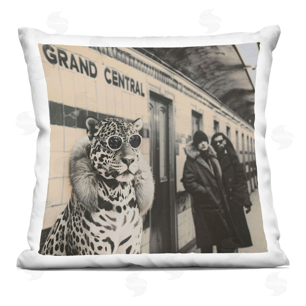 stupell industries Sophie 6 | Grand Central Cat Glamour Printed Throw Pillow