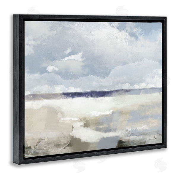 Stupell Industries Sophie 6 | Layered Abstract Beach Scenery Distant Land Clouds Wall Art