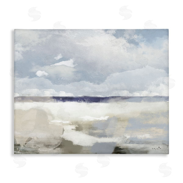 stupell industries Sophie 6 | Layered Abstract Beach Scenery Distant Land Clouds Wall Art