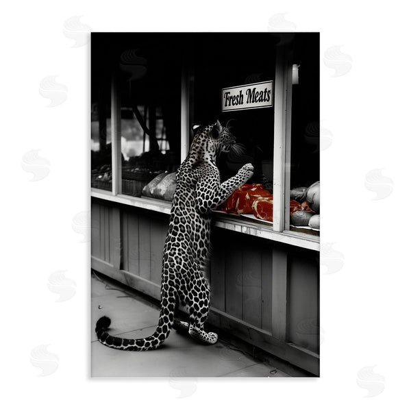 stupell industries Sophie 6 | Leopard with Fresh Meats