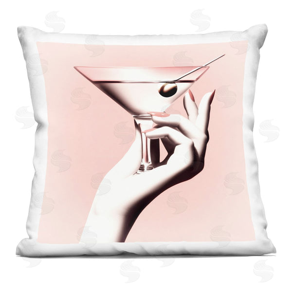 stupell industries Sophie 6 | Martini Stirred Pink Printed Throw Pillow