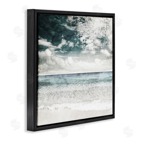 Stupell Industries Sophie 6 | Misty Beach Clouds Sea Shoreline Collage Design Wall Art