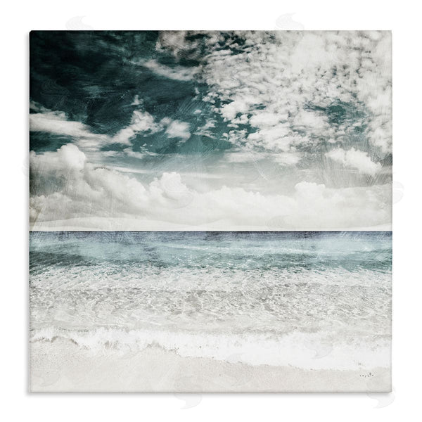 stupell industries Sophie 6 | Misty Beach Clouds Sea Shoreline Collage Design Wall Art