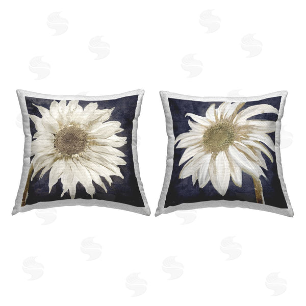 Stupell Industries Sophie 6 | Modern White Daisy Flower Close Up Petals Printed Throw Pillow Set