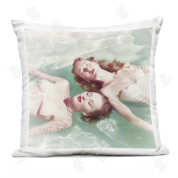 Stupell Industries Sophie 6 | Vintage Summer Pool Girls Printed Throw Pillow