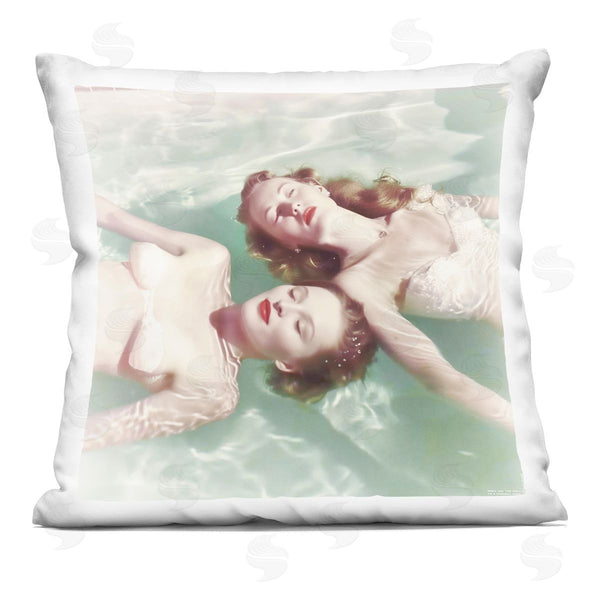 stupell industries Sophie 6 | Vintage Summer Pool Girls Printed Throw Pillow