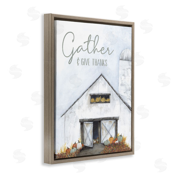 Stupell Industries Soulspeak & Sawdust | Gather & Give Thanks Autumn Barn Wall Art