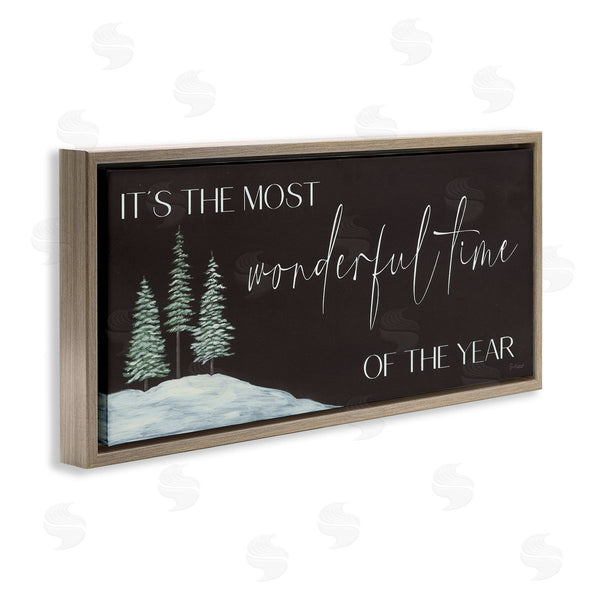 Stupell Industries Soulspeak & Sawdust | Most Wonderful Time Holiday Phrase Wall Art