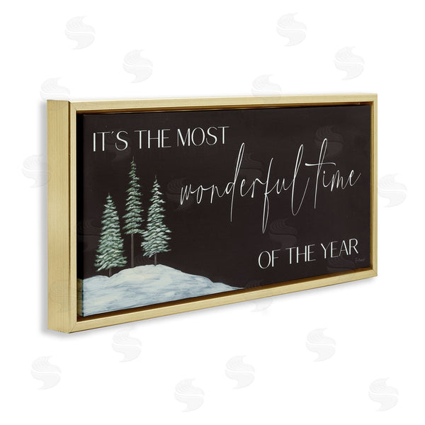 Stupell Industries Soulspeak & Sawdust | Most Wonderful Time Holiday Phrase Wall Art