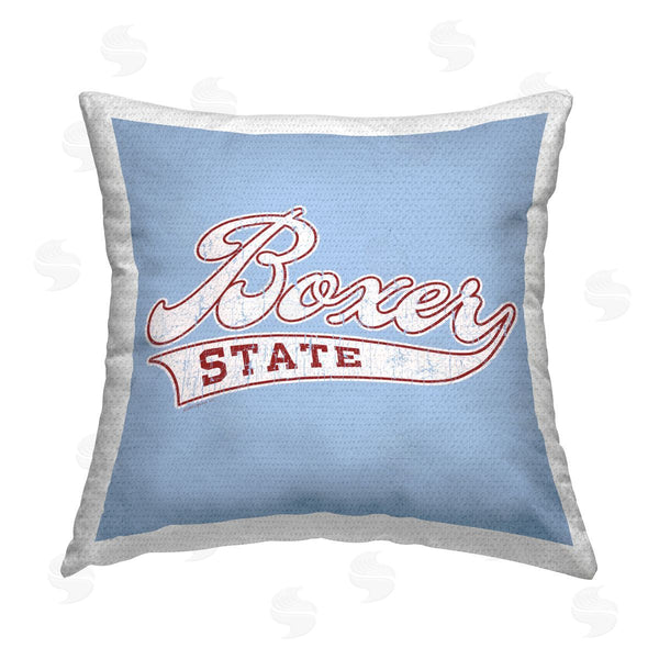Stupell Industries Spirit Animals/Life Is High | Boxer State Varsity Style Printed Throw Pillow