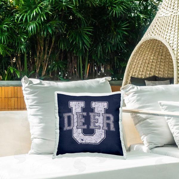 Stupell Industries Spirit Animals/Life Is High | Deer U College Varsity Printed Throw Pillow