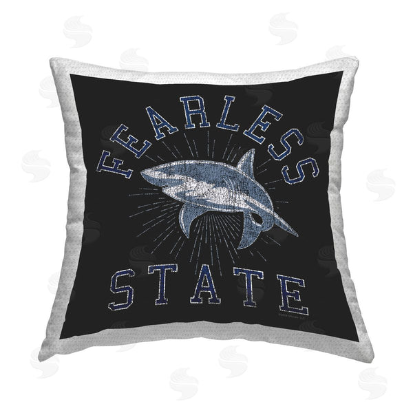 Stupell Industries Spirit Animals/Life Is High | Fearless State Shark Printed Throw Pillow