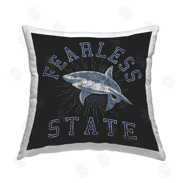 stupell industries Spirit Animals/Life Is High | Fearless State Shark Printed Throw Pillow