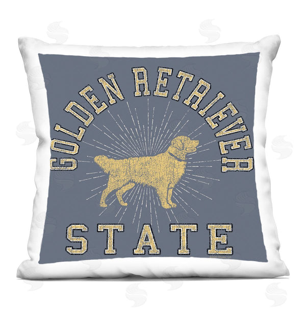 stupell industries Spirit Animals/Life Is High | Golden Retriever State Printed Throw Pillow