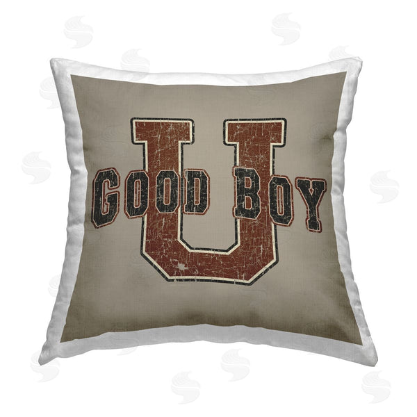 stupell industries Spirit Animals/Life Is High | Good Boy U Vintage Printed Throw Pillow
