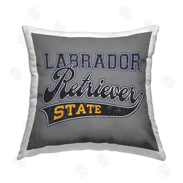 stupell industries Spirit Animals/Life Is High | Labrador Retriever State Printed Throw Pillow