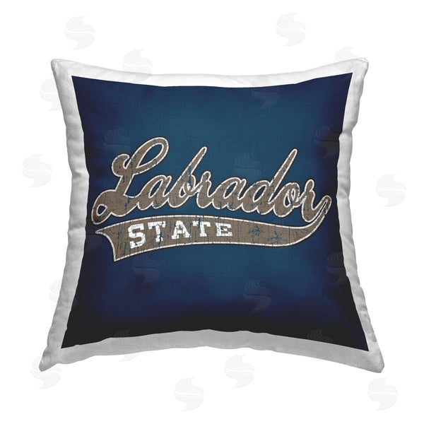 stupell industries Spirit Animals/Life Is High | Labrador State Varsity Printed Throw Pillow