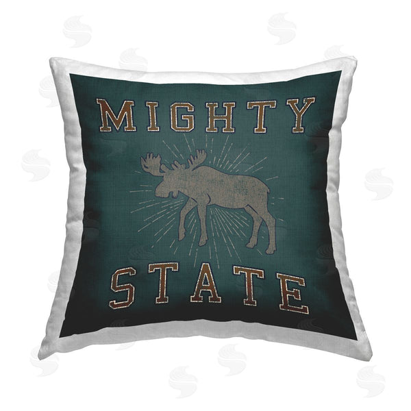 stupell industries Spirit Animals/Life Is High | Mighty Moose State Printed Throw Pillow