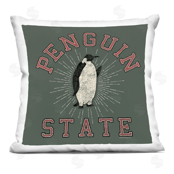 stupell industries Spirit Animals/Life Is High | Penguin State Vintage Printed Throw Pillow