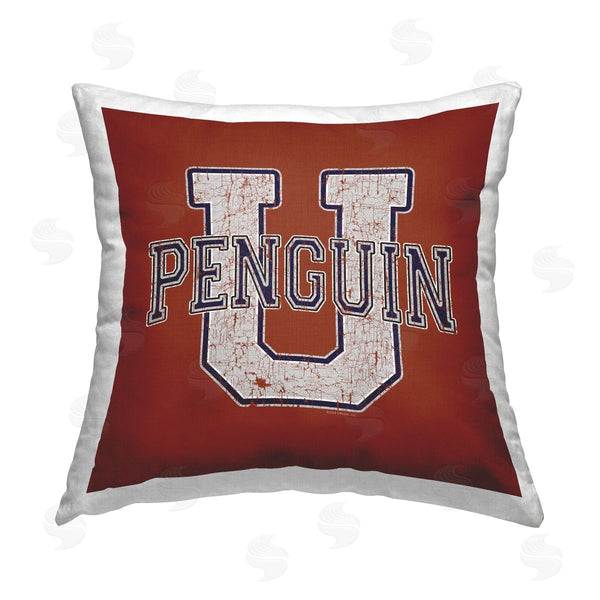 stupell industries Spirit Animals/Life Is High | Penguin U Varsity Printed Throw Pillow