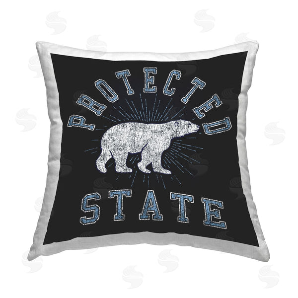 stupell industries Spirit Animals/Life Is High | Polar Bear Protected State Printed Throw Pillow