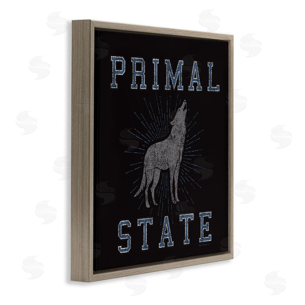 Stupell Industries Spirit Animals/Life Is High | Primal Wolf State Wall Art