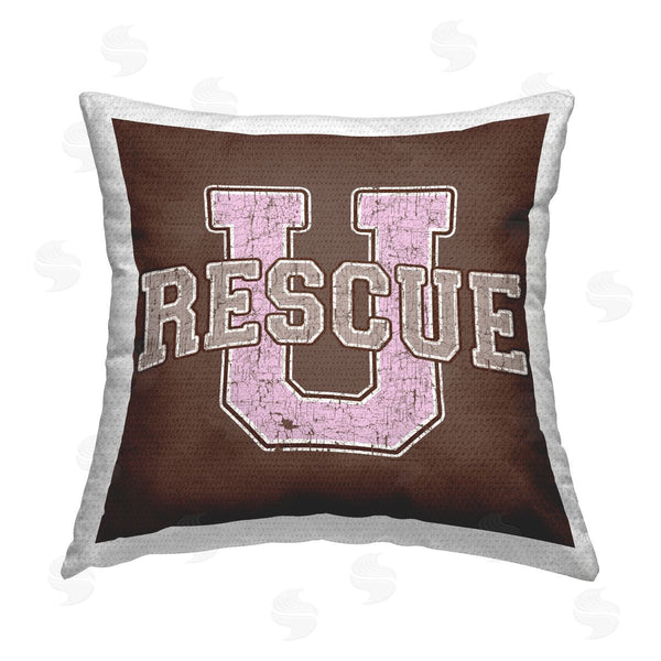 Stupell Industries Spirit Animals/Life Is High | Rescue U Vintage College Printed Throw Pillow
