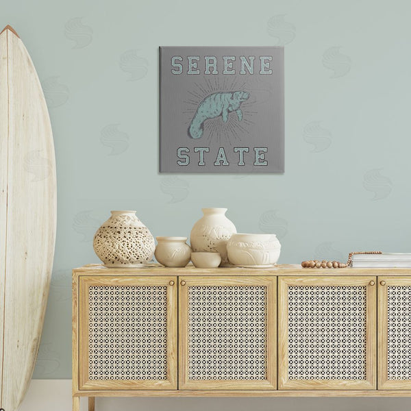 Stupell Industries Spirit Animals/Life Is High | Serene State Manatee Wall Art