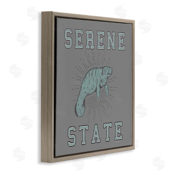 Stupell Industries Spirit Animals/Life Is High | Serene State Manatee Wall Art
